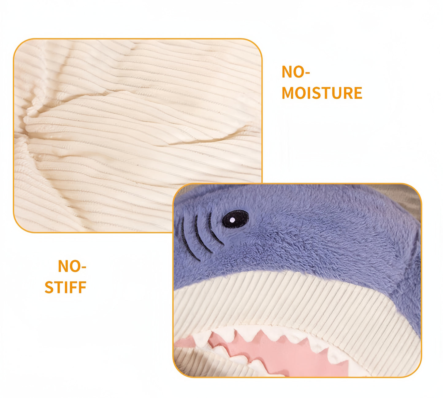 Shark Shaped Cat/Dog Sofa, Pet Bed with Non-Slip Base, Adorable Washable Shark Cat/Dog House