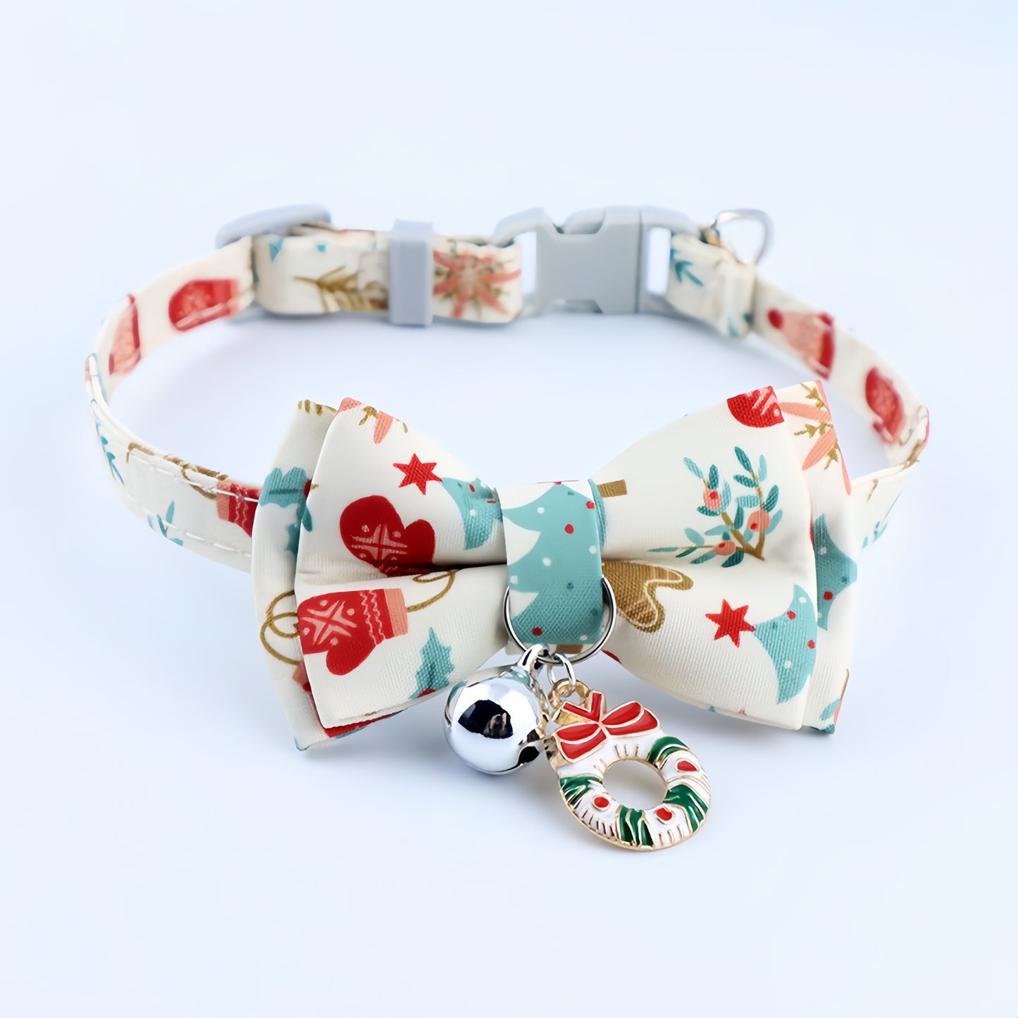 Holiday Series Pet Collar with Detachable Bow Tie - Suitable for Dogs and Cats