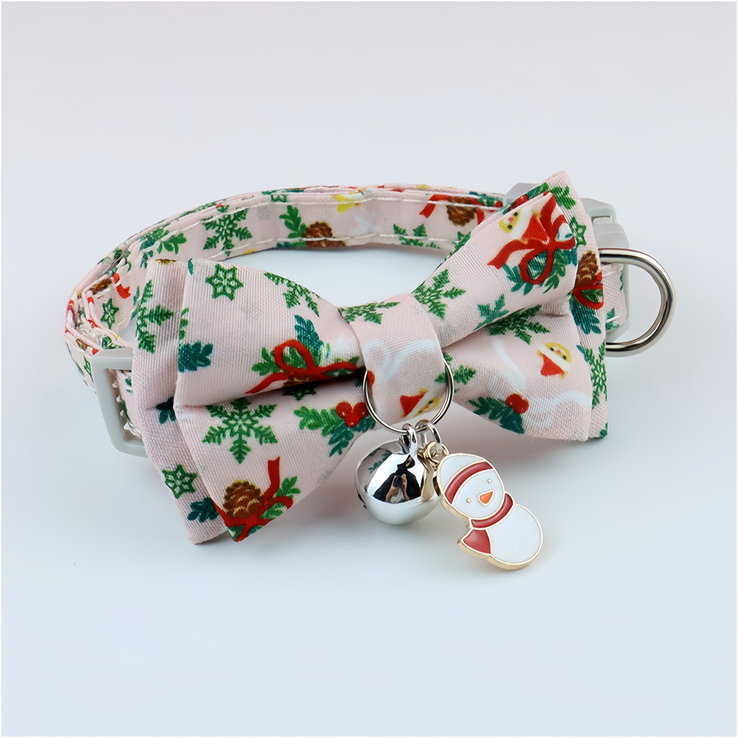 Holiday Series Pet Collar with Detachable Bow Tie - Suitable for Dogs and Cats