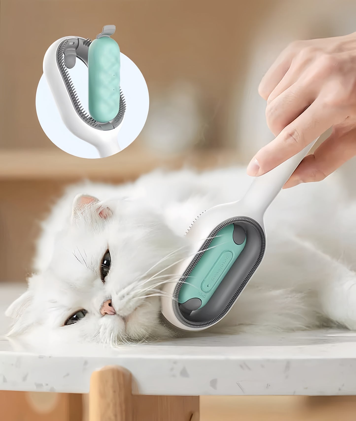 Cat/Dog Hair Brush with Water Tank, Sticky Brush