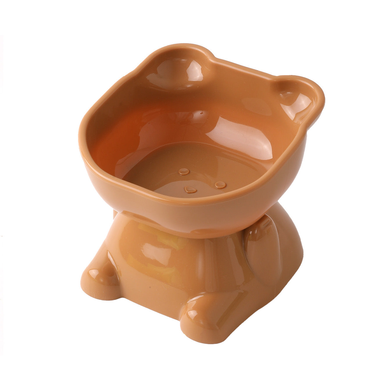 Bear Faced Cat Bowl with Neck Protection