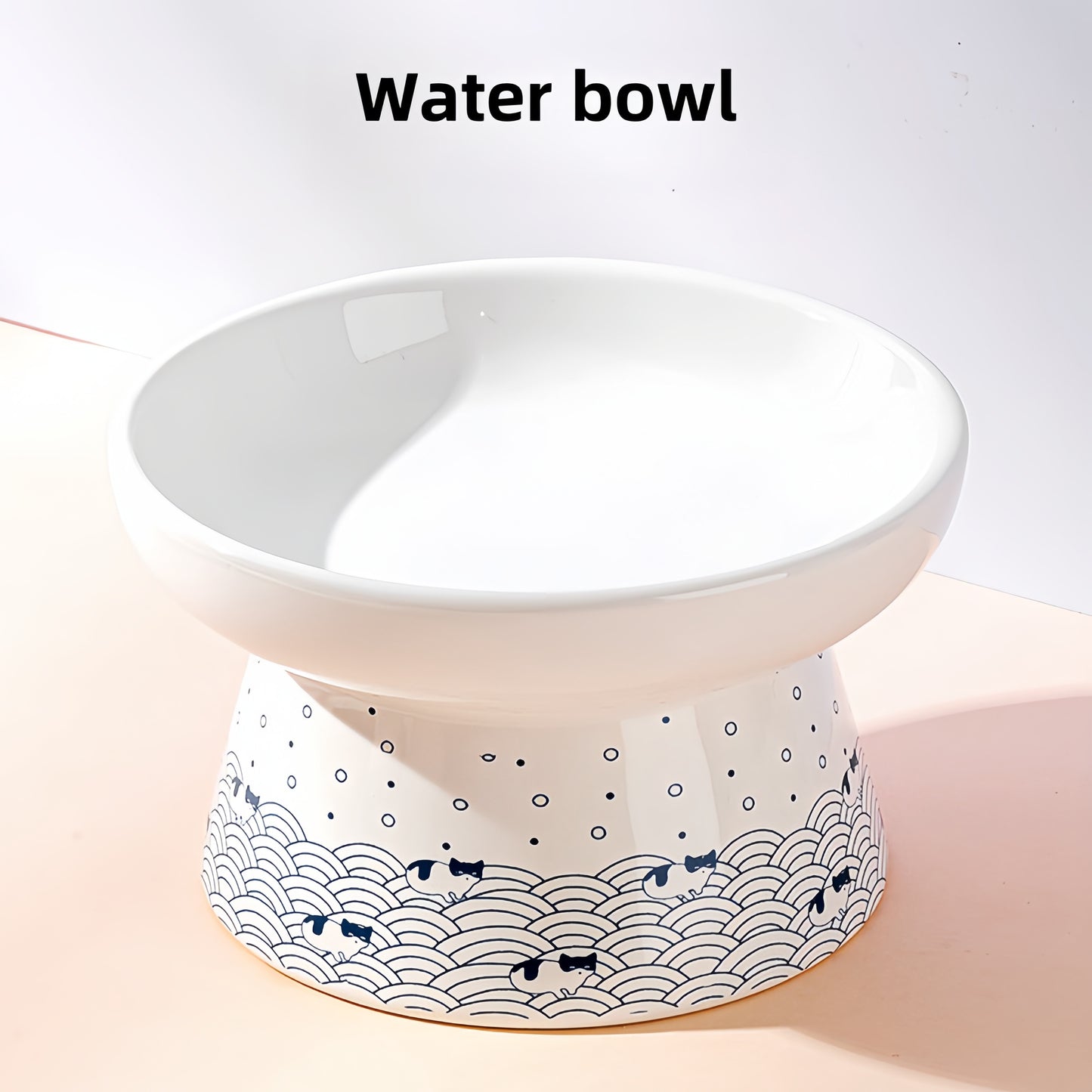 Ceramic Elevated Bowl for Cats and Dogs